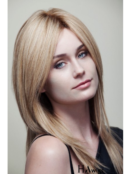 Straight Amazing 16 inch Blonde Layered Long Wigs