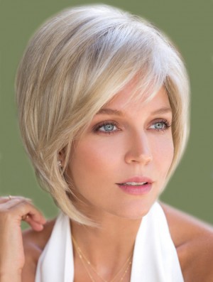 10 inch Blonde Lace Front  Monofilament Synthetic Wigs With Bob Style Wig