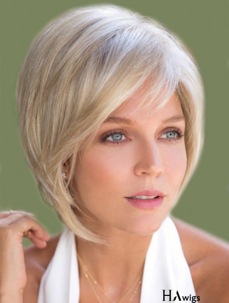 10 inch Blonde Lace Front  Monofilament Synthetic Wigs With Bob Style Wig