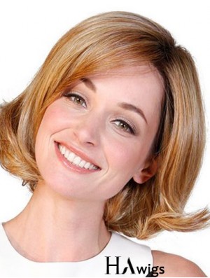 Synthetic Bobs Auburn Wavy 10 inch Women Wig Medium