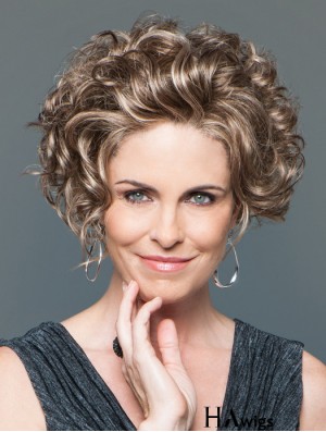 Curly Brown Designed Short Classic Wigs