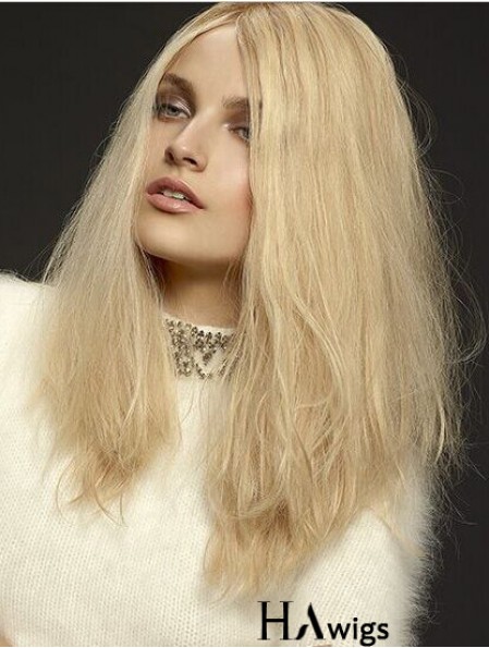 Wavy Layered Lace Front Cheap 18 inch Blonde Long Wigs