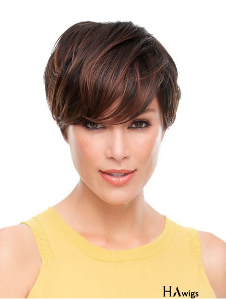 Wavy Boycuts Cropped Brown Best Lace Front Wigs