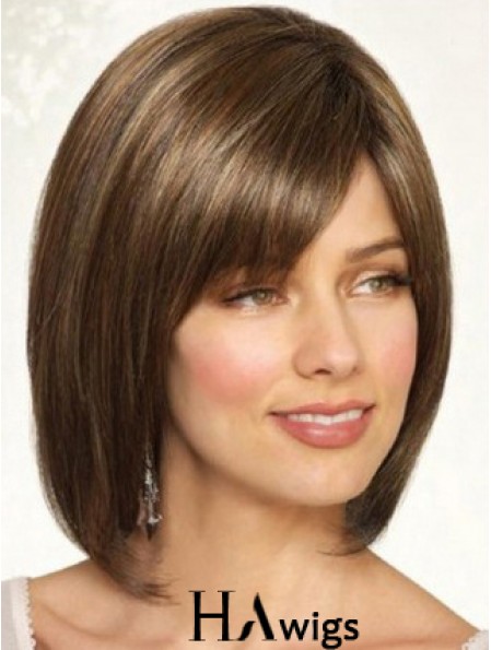 Chin Length Straight 100% Hand-tied Wigs 