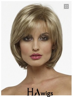 Capless Chin Length Straight Blonde Fashion Bob Wigs