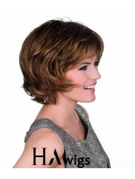 Wavy Chin Length Brown 11.5 inch Capless Amazing Bob Wigs