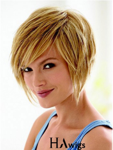 Short Hair Styles Bob With Capless Synthetic Straight Style Bobs