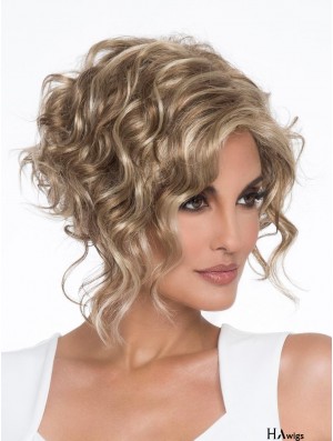 Durable Cropped Capless Blonde 6 inch Classic Lady Wig