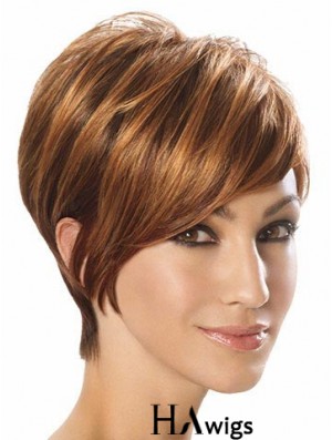 Wigs For Sale Layered Cut Short Length Auburn Color