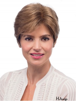 Blonde Lace Front Wigs Short Length Layered Cut Wavy Style