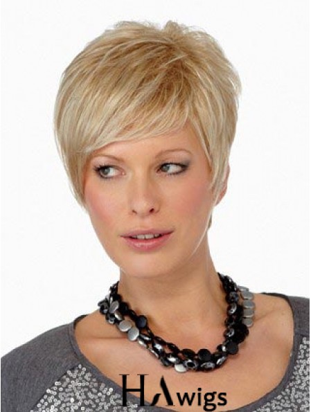 Boycuts Straight Blonde Capless Online Short Wigs