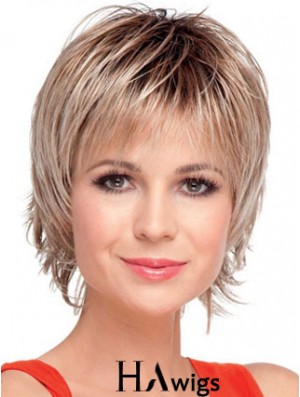 Boycuts Straight Blonde Capless Amazing Short Wigs