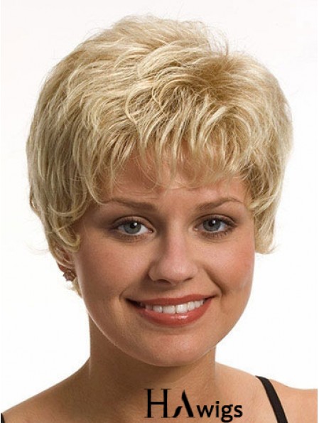 Boycuts Wavy Blonde Capless Best Short Wigs