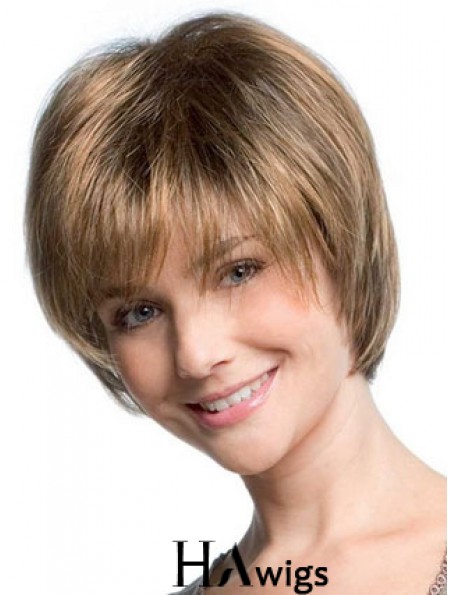 Bobs Straight Blonde Capless Sassy Short Wigs