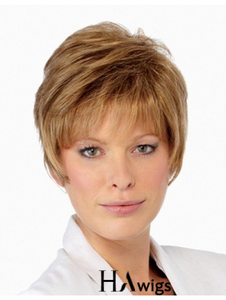 Boycuts Cropped Blonde Straight Amazing Petite Wigs