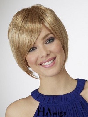 Chin Length Bobs 10 inch Straight Blonde Medium Wigs