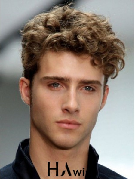 Fashion Blonde Synthetic Wavy Capless Short Boycuts Buy Men Wigs Online