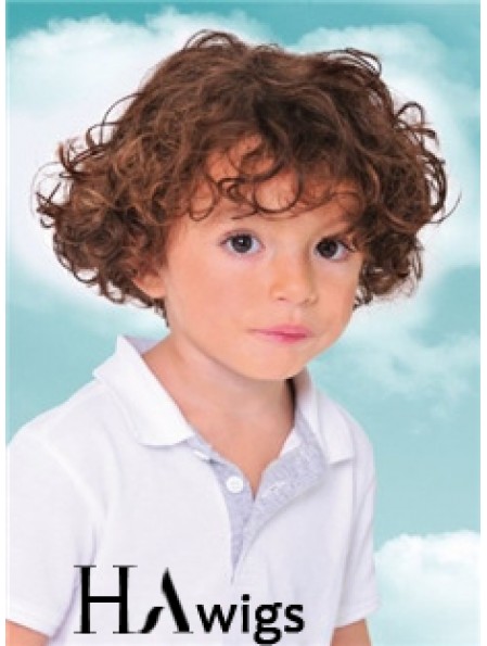 Childs Wig With Capless Curly Style Short Length