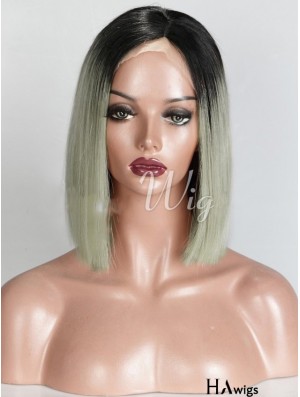 Chin Length Ombre/2 Tone Straight Bobs Suitable African American Wigs