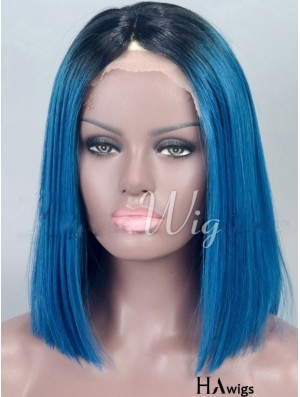 Chin Length Straight Bobs Full Lace 14 inch Cheap Black Women Wigs