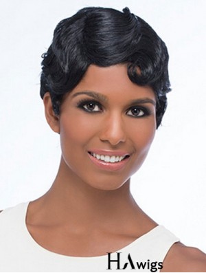 Wavy Black Suitable Short Classic Wigs