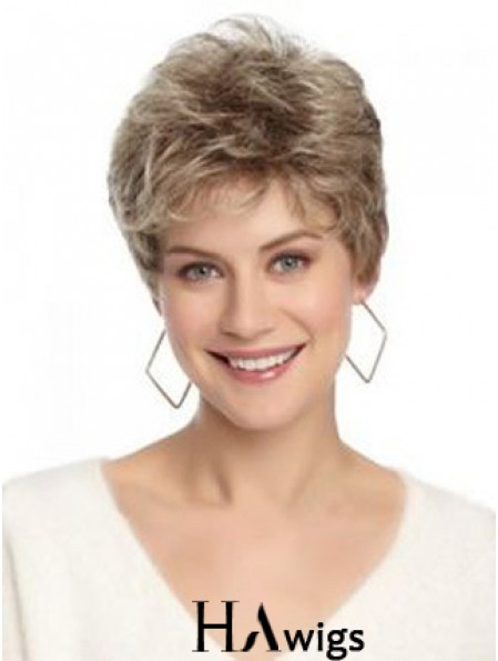 Lace Front Wavy Layered Short 8 inch Hairstyles Human Hair Wigs