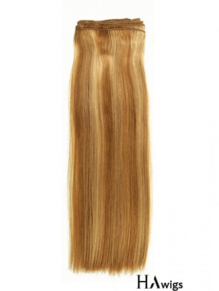 Straight Remy Human Hair Blonde New Weft Extensions