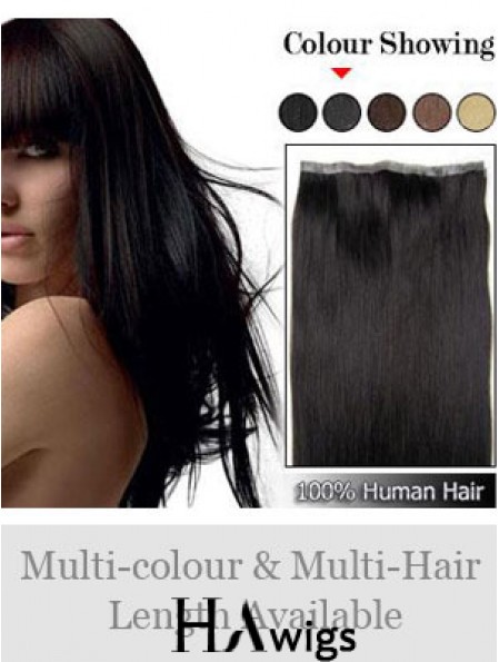 Straight Remy Human Hair Black Incredible Weft Extensions