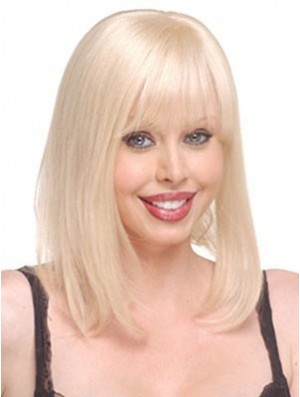 Cheap Straight Blonde Long Human Hair Hairpieces Hair Toppers
