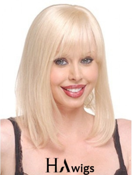 Cheap Straight Blonde Long Human Hair Hairpieces Hair Toppers