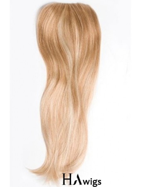 Cheapest Blonde Straight Remy Human Hair Clip In Hairpieces