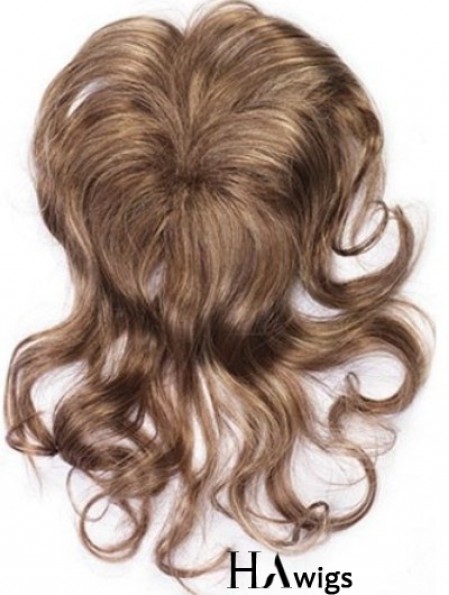 Clip In Hairpieces With Synthettic Wavy Style Brown Color