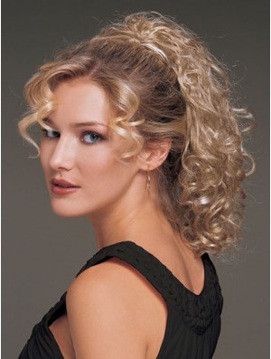 Soft Curly Blonde Ponytails