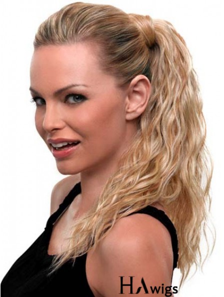 Canada Blonde Ponytail Wavy Style Long Length With Synthetic